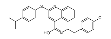 N-[2-(4-chlorophenyl)ethyl]-2-(4-propan-2-ylphenyl)sulfanylquinoline-4-carboxamide结构式