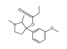 1,2-Dimethyl-3-(m-methoxyphenyl)pyrrolidin-3-ol propionate结构式