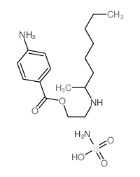 p-Aminobenzoic acid 2-(1-methylheptylamino)ethyl ester sulfamate结构式