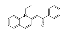 2-(1-ethyl-1H-[2]quinolylidene)-1-phenyl-ethanone结构式