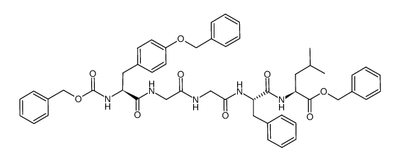 benzyl ester of N-benzyloxycarbonyl-O-benzyltyrosylglycylglycylphenylalanylleucine Structure