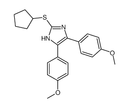 2-cyclopentylsulfanyl-4,5-bis(4-methoxyphenyl)-1H-imidazole Structure