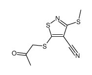 3-(methylthio)-5-((2-oxopropyl)thio)isothiazole-4-carbonitrile Structure