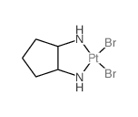 1,2-Cyclopenediamine, platinum dibromide complex, (1S-trans)- structure