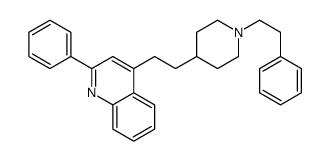 2-phenyl-4-[2-[1-(2-phenylethyl)piperidin-4-yl]ethyl]quinoline Structure