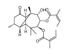 longipinane-7β,8α,9α-triol-1-one 7,8-diangelate Structure