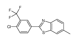 2-[4-chloro-3-(trifluoromethyl)phenyl]-6-methyl-1,3-benzothiazole结构式