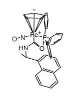 (+)-(SR)-(η-C5H5)Re(NO)(PPh3)(CONHCH(CH3)C10H7) Structure