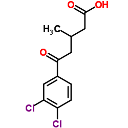 5-(3,4-DICHLOROPHENYL)-3-METHYL-5-OXOVALERIC ACID结构式