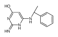 2-amino-6-[[(1R)-1-phenylethyl]amino]-1H-pyrimidin-4-one结构式