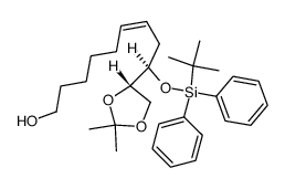 (R,Z)-9-((tert-butyldiphenylsilyl)oxy)-9-((S)-2,2-dimethyl-1,3-dioxolan-4-yl)non-6-en-1-ol Structure