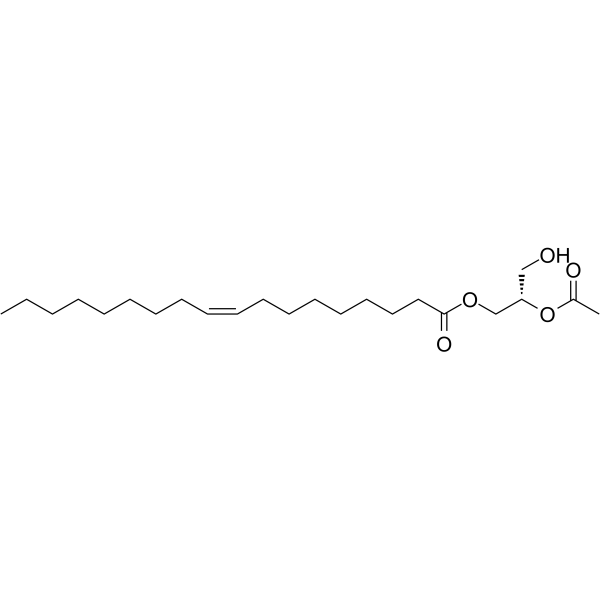 1-Oleoyl-2-acetyl-rac-glycerol Structure