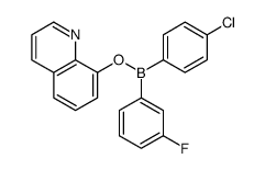 (4-chlorophenyl)-(3-fluorophenyl)-quinolin-8-yloxyborane结构式