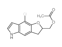 2H-Furo[2,3-f]indole-2-methanol, 8-chloro-3,5-dihydro-, acetate (ester)结构式