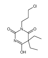 1-(3-chloropropyl)-5,5-diethyl-1,3-diazinane-2,4,6-trione结构式