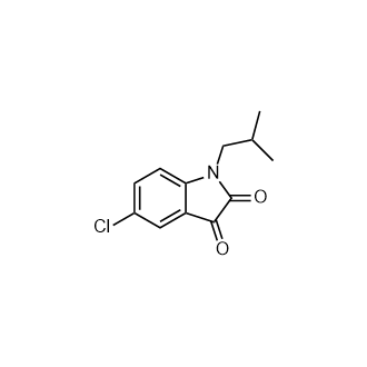 5-氯-1-异丁基二氢吲哚-2,3-二酮结构式