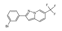 2-(3-bromophenyl)-6-(trifluoromethyl)pyrazolo[1,5-a]pyridine结构式