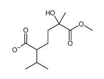 5-hydroxy-6-methoxy-5-methyl-6-oxo-2-propan-2-ylhexanoate Structure