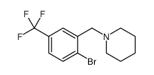 1-[[2-bromo-5-(trifluoromethyl)phenyl]methyl]-piperidine structure