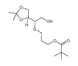 [(S)-2-hydroxy-1-((S)-2,2-dimethyl-1,3-dioxolan-4-yl)ethoxy]propyl pivalate Structure