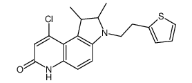 (+/-)-9-chloro-1,2-dimethyl-3-(2-thien-2-yl-ethyl)-1,2,3,6-tetrahydro-pyrrolo[3,2-f]-quinolin-7-one Structure