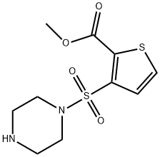 methyl 3-(piperazin-1-ylsulfonyl)thiophene-2-carboxylate Structure