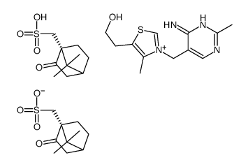 2-[3-[(4-amino-2-methylpyrimidin-5-yl)methyl]-4-methyl-1,3-thiazol-3-ium-5-yl]ethanol,[(4R)-7,7-dimethyl-3-oxo-4-bicyclo[2.2.1]heptanyl]methanesulfonate,[(4R)-7,7-dimethyl-3-oxo-4-bicyclo[2.2.1]heptanyl]methanesulfonic acid结构式