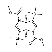 N,N-dimethoxycarbonyl-4,8-bis(trimethylsilyl)-2,6-diazabicyclo(3.3.0)octa-3,7-diene Structure