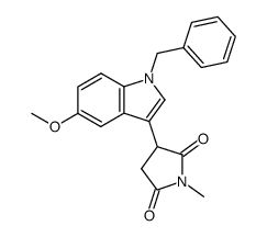 3-(1-benzyl-5-methoxy-indol-3-yl)-1-methyl-pyrrolidine-2,5-dione Structure