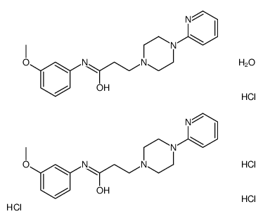 N-(3-methoxyphenyl)-3-(4-pyridin-2-ylpiperazin-1-yl)propanamide,hydrate,tetrahydrochloride结构式