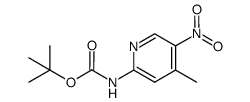 tert-butyl-N-(4-methyl-5-nitropyridin-2-yl) carbamate Structure