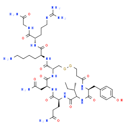 vasotocin, 1-deamino-7-Lys-8-Arg- Structure