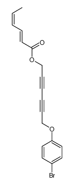 6-(4-bromophenoxy)hexa-2,4-diynyl hexa-2,4-dienoate结构式