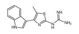 2-[4-(1H-indol-3-yl)-5-methyl-1,3-thiazol-2-yl]guanidine结构式