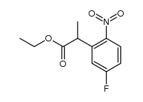 ethyl 2-(5-fluoro-2-nitrophenyl)propanoate结构式