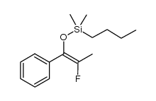 n-butyldimethyl[[2-fluoro-(1E)-1-phenyl-1-propenyl]oxy]silane Structure