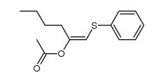 (E)-2-acetoxy-1-phenylthiohex-1-ene结构式