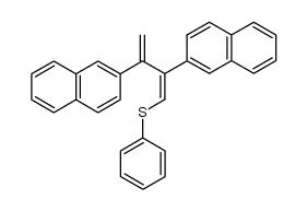 (Z)-(2,3-di(naphthalen-2-yl)buta-1,3-dien-1-yl)(phenyl)sulfane Structure