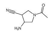 1-acetyl-4-aminopyrrolidine-3-carbonitrile结构式