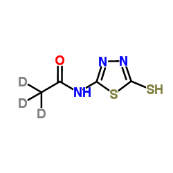 2-Acetamido-5-mercapto-1,3,4-thiadiazole-d3 structure