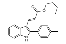 butyl (E)-3-(2-p-tolyl-1H-indol-3-yl)propenoate结构式