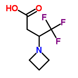 3-(氮杂啶-1-基)-4,4,4-三氟丁酸结构式