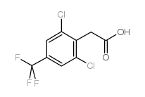 2,6-dichloro-4-(trifluoromethyl)phenylacetic acid Structure