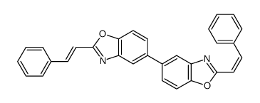 2-(2-phenylethenyl)-5-[2-(2-phenylethenyl)-1,3-benzoxazol-5-yl]-1,3-benzoxazole结构式