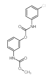 methyl N-[3-[(3-chlorophenyl)carbamoyloxy]phenyl]carbamate结构式