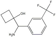 1-(amino(3-(trifluoromethyl)phenyl)methyl)cyclobutanol结构式