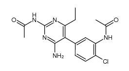 5-(3-acetylmino-4-chlorophenyl)-2,4-diamino-6-ethylpyrimidine acetyl derivative结构式