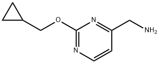 [2-(Cyclopropylmethoxy)pyrimidin-4-yl]methanamine结构式