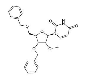 1'-(3',5'-O-benzyl-2'-O-methyl-β-D-ribofuranosyl)uracil Structure