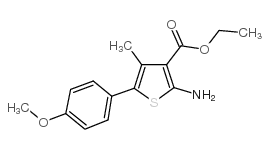 ETHYL 2-AMINO-5-(4-METHOXY-PHENYL)-4-METHYL-THIOPHENE-3-CARBOXYLATE Structure